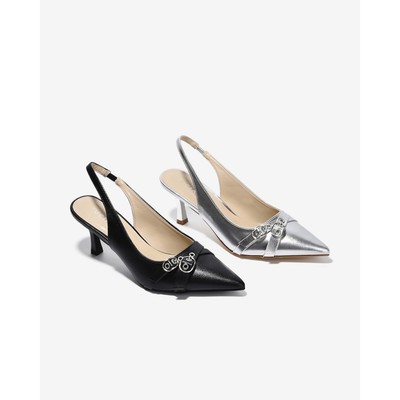 [Mẫu mới] Giày Cao Gót Slingback Zucia Mũi Nhọn Phối Khoá Chéo - GHLL8