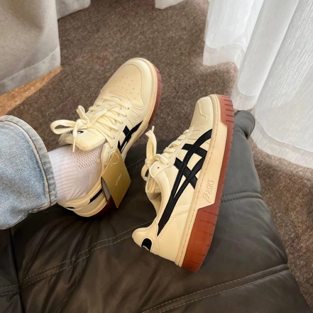 [ Chính Hãng ] Giày _Asics Court MZ White BLack Gum nam nữ (Free Ship)