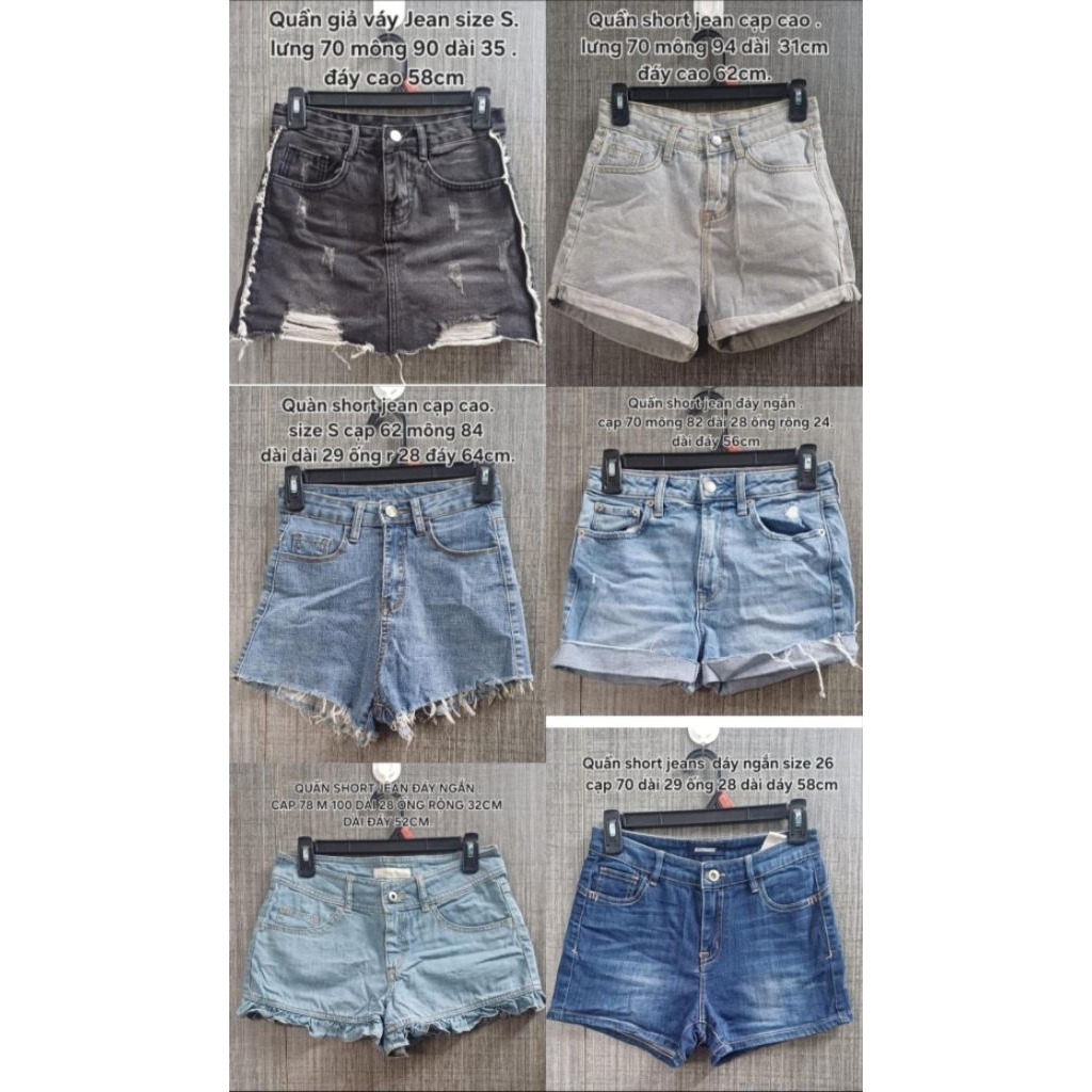 Short jean nữ phong cách Hàn – vintage 2hand – cá tính, năng động, dễ phối đồ