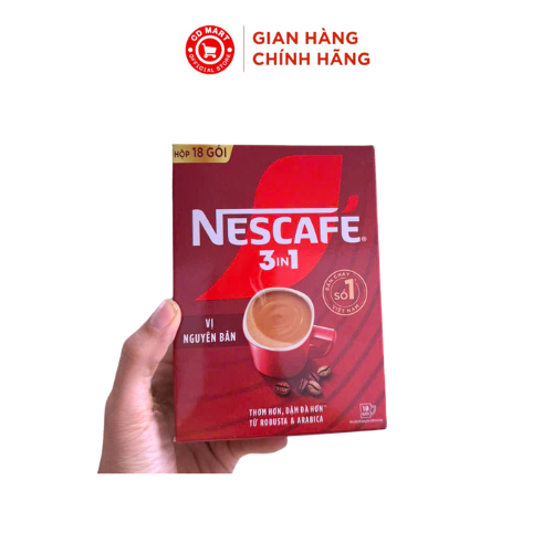 Cà phê Nescafe 3 in 1 (288g), hộp 18 gói x 16g