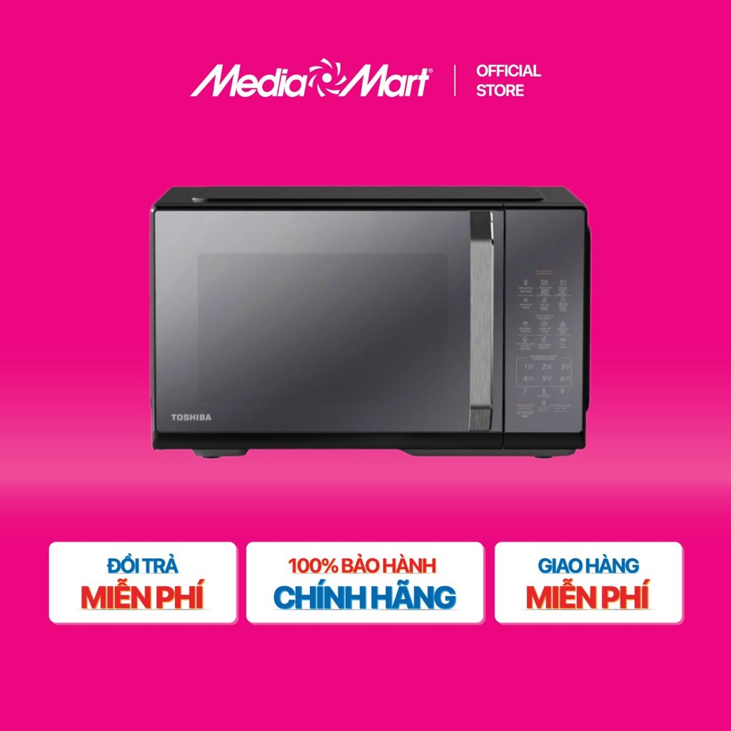 [SieuthiMediaMart] Lò vi sóng mặt gương 26L Toshiba MW3-EM26PE(BM)VN BH chính hãng-Ship0đ