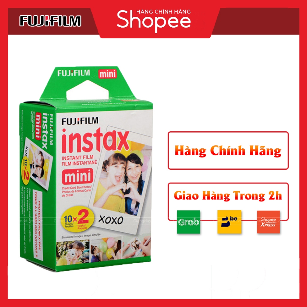 Fujifilm instax mini Instant Color Film ( HỘP 20 Tấm ) l Film instax - Date T7-8-9 / 2027