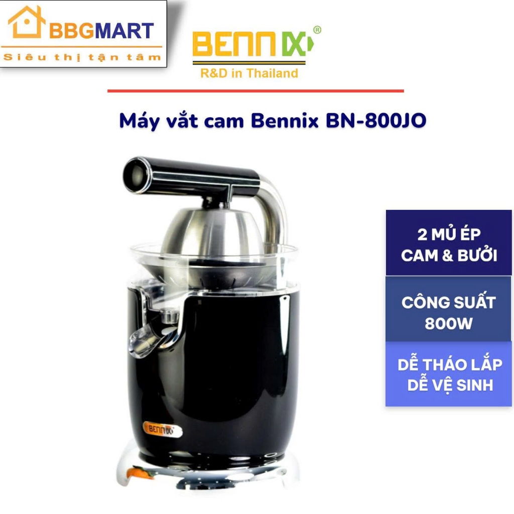 Máy vắt cam Bennix BN-800JO Công suất 800W I KALPEN CJK2682 I ORKIN OR522 I PHILIPS HR2738 2 ĐẦU VẮT