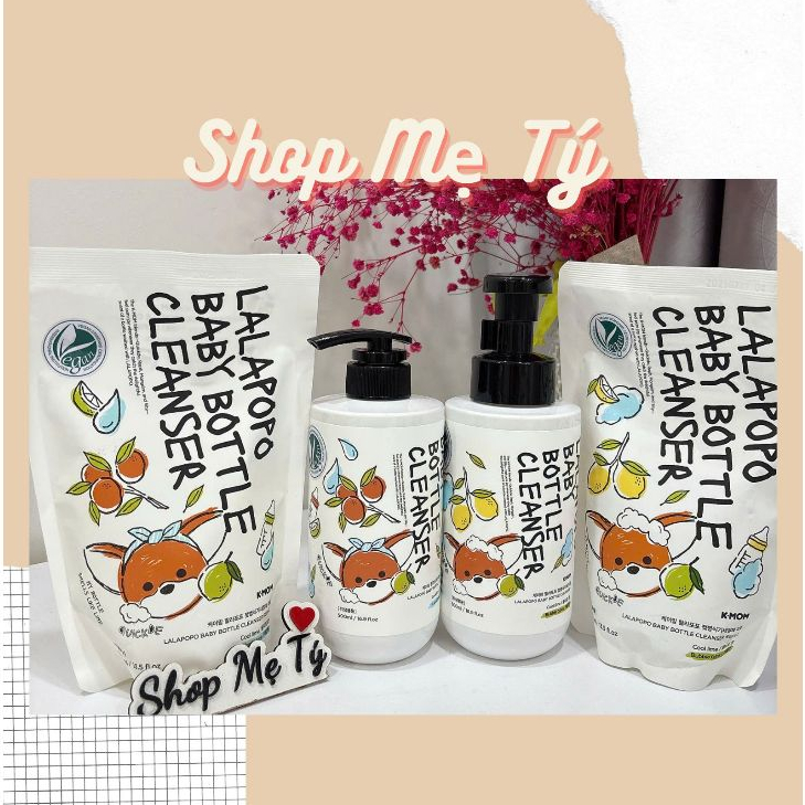 NƯỚC RỬA BÌNH & RAU CỦ QUẢ HỮU CƠ thuần chay KMOM LALABEBE K-MOM  HÀN QUỐC