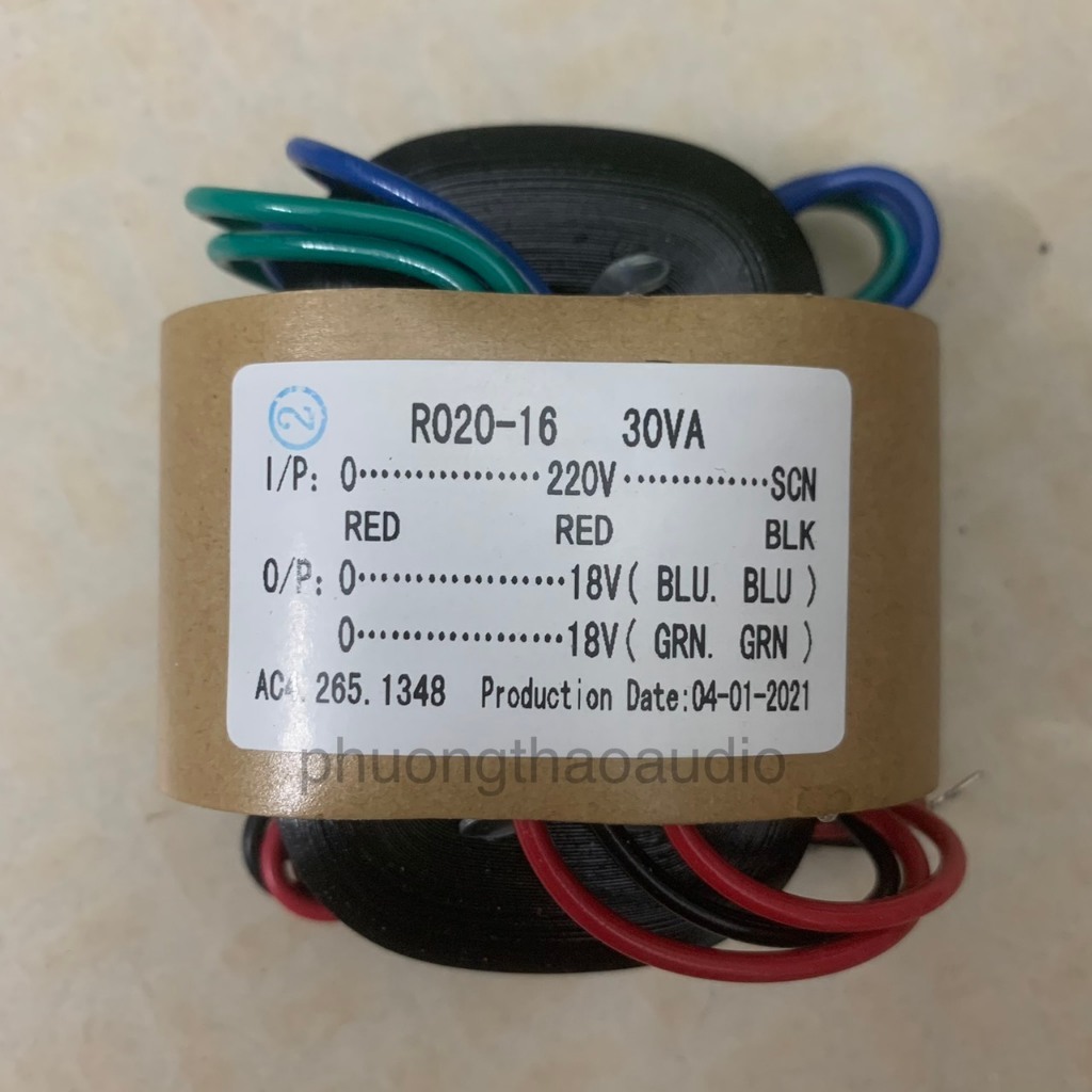 Biến thế Rcore  18Vx2 30VA; Biến thế Rcore 30W 18V x 2+12V x 2