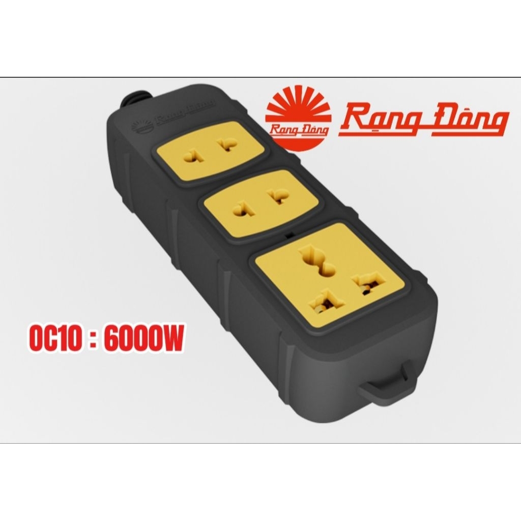 [Chính Hãng] Ổ cắm chịu tải 6000w OC10, phích chịu tải cắm Rạng Đông.