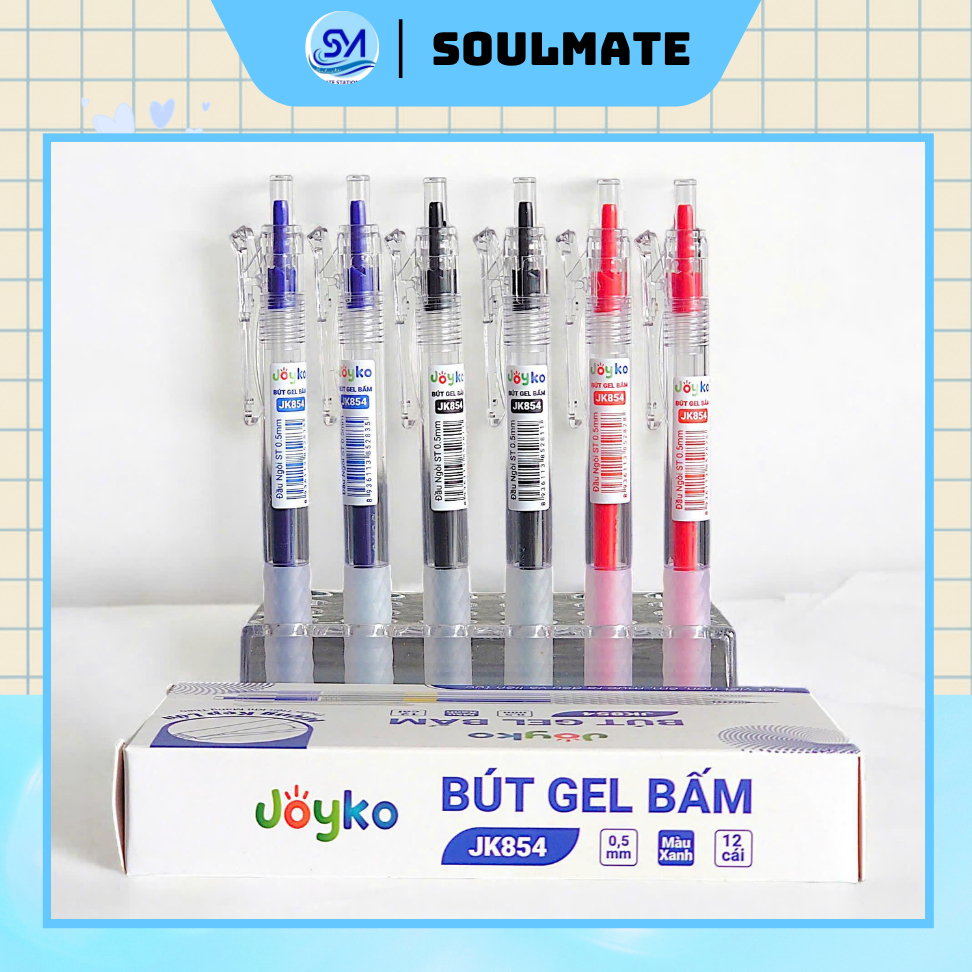[Joyko] Bút gel bấm JK854 viết siêu mượt, siêu trơn