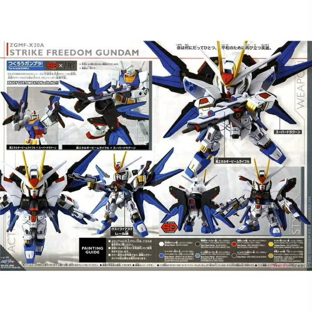 Mô hình lắp ráp SD Gundam Strike Freedom Bandai GundamGao