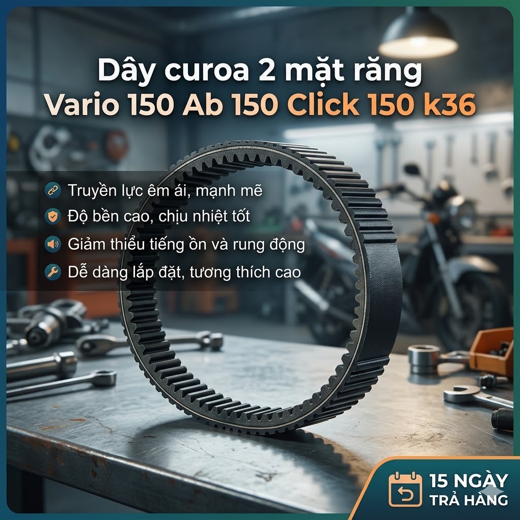 Dây Curoa K36 Indo Vario 150 AB 150 Click 150 (2018–2022) | Dây Đai Truyền Động Xe Ga Bền, Êm, Ít Tr