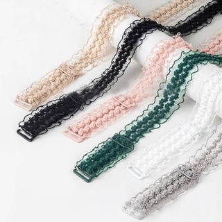 Cặp dây đeo áo ngực 2,2 x 35cm hoa, dây đeo vai chống trơn trượtmềm mại co giãn có thể điều chỉnh dây đeo