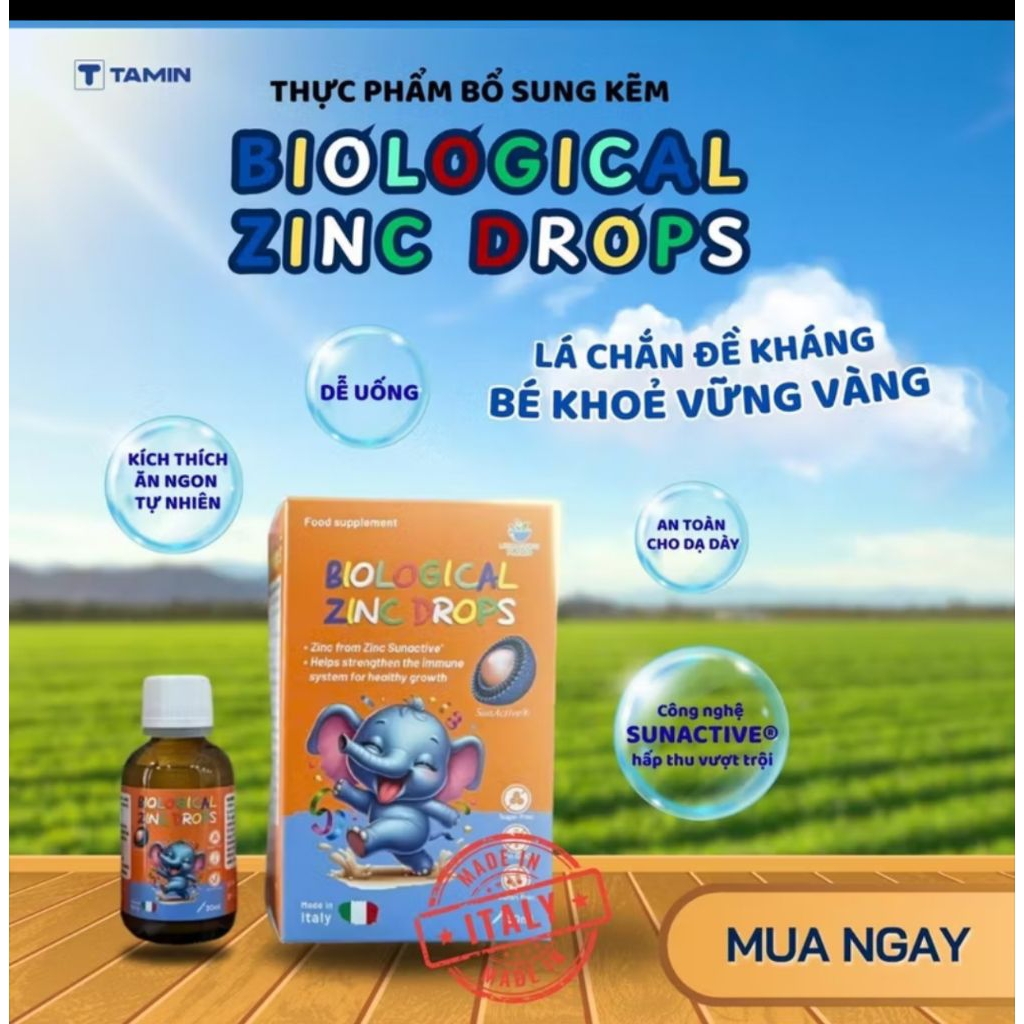 Biological Zinc Drops Kẽm sinh học.hàng nhập khẩu chính hãng, có bác sĩ Nhi tư vấn . hướng dẫn liều 