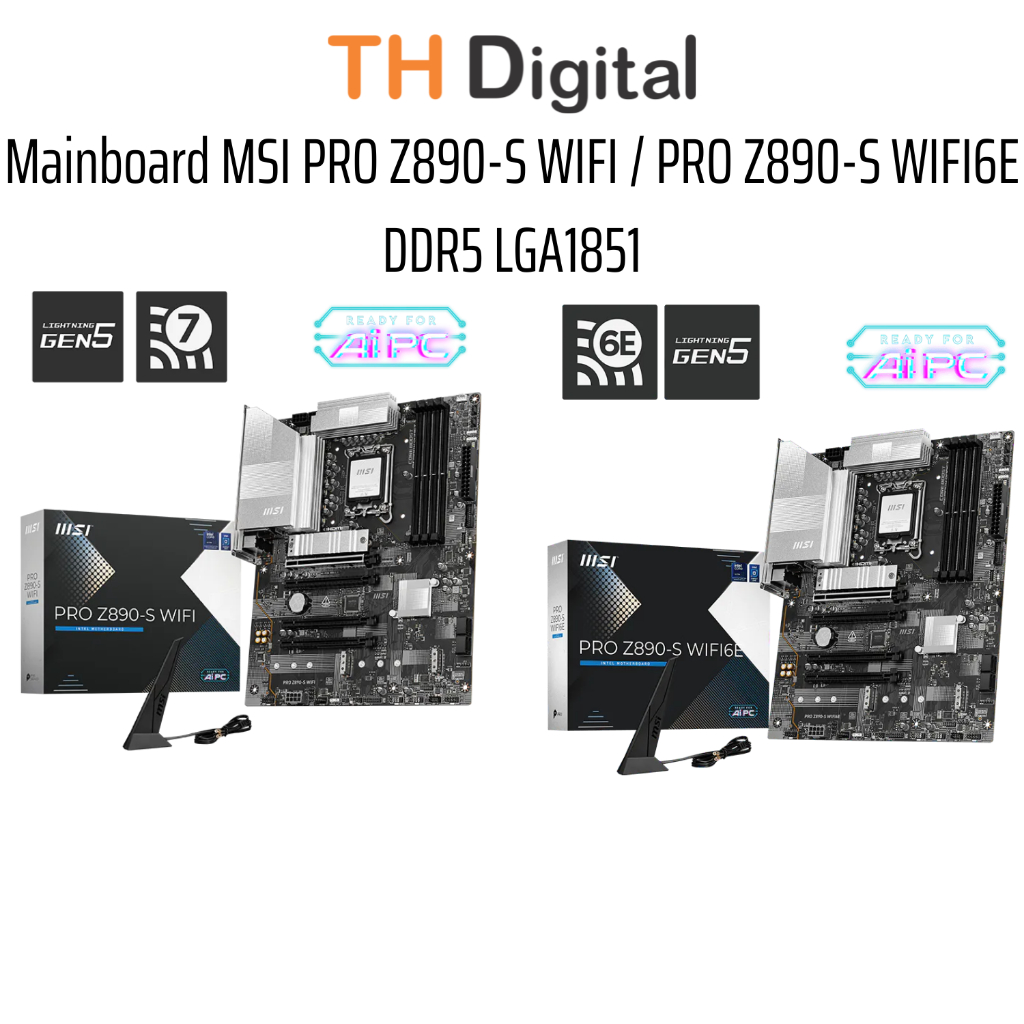 Mainboard MSI PRO Z890-S WIFI / PRO Z890-S WIFI6E DDR5 LGA1851 - Hàng chính hãng