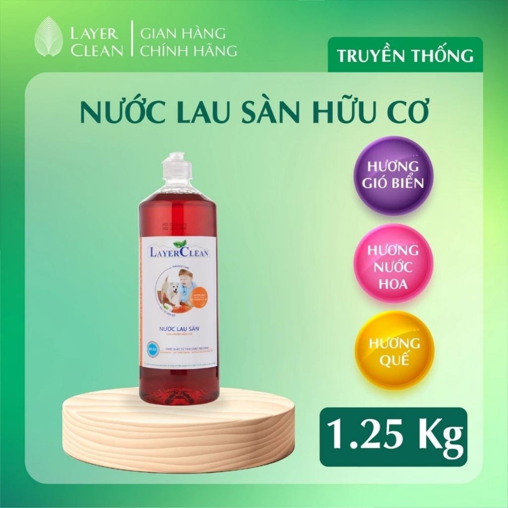 Nước lau sàn hữu cơ Layer Clean