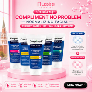 Sữa rửa mặt Compliment No Problem Chính Hãng làm sạch sâu, giảm mụn kiềm dầu, không khô da cho da dầu mụn nhạy cảm 200ml