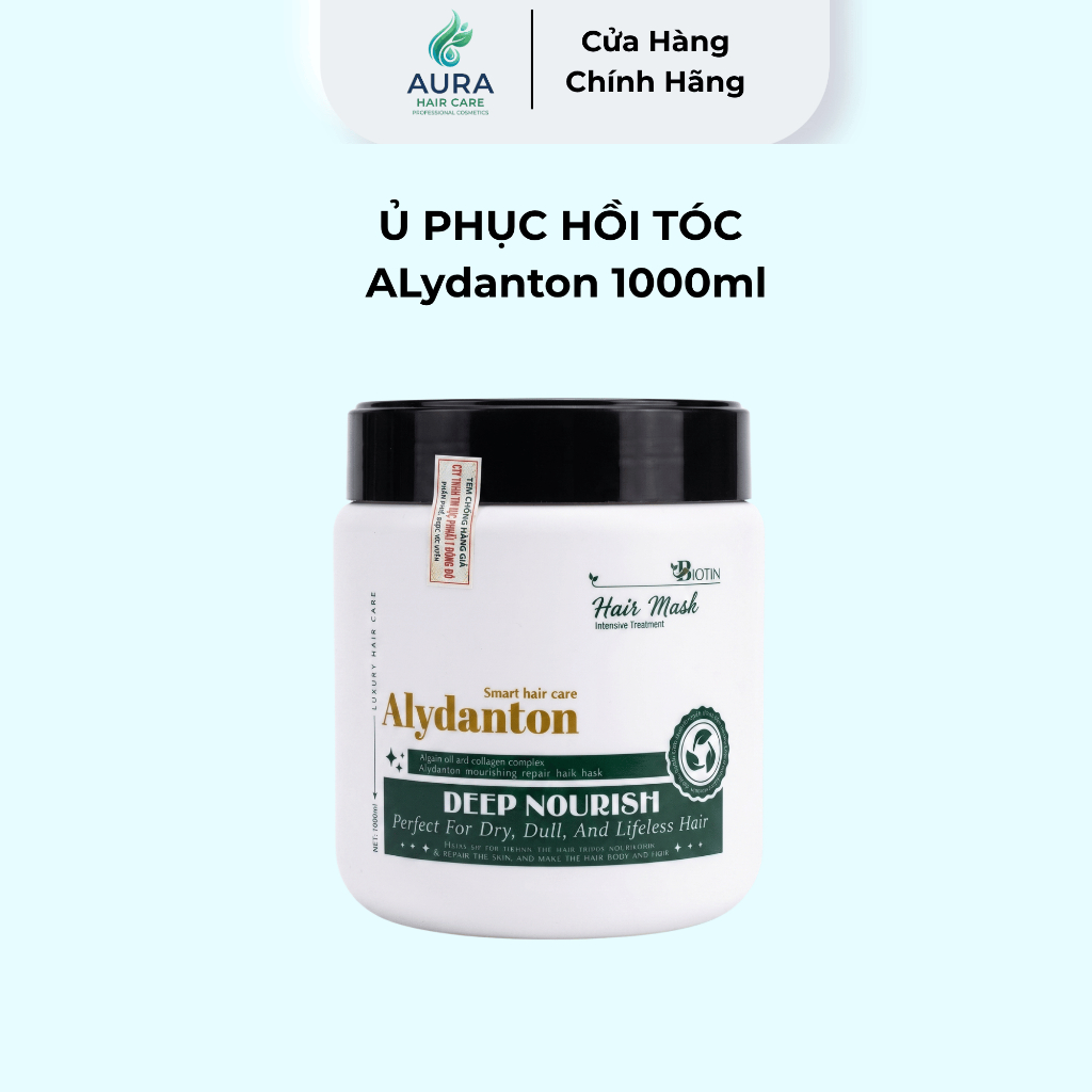 Kem Ủ Phục Hồi Tóc Alydanton Collagen 1000ml - Phục Hồi Tóc Hư Tổn Nặng, Giúp Mềm Mượt