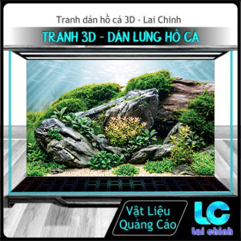 Decal dán hồ cá 3D_Tranh 3D Hồ Cá Thủy Sinh_TS 111