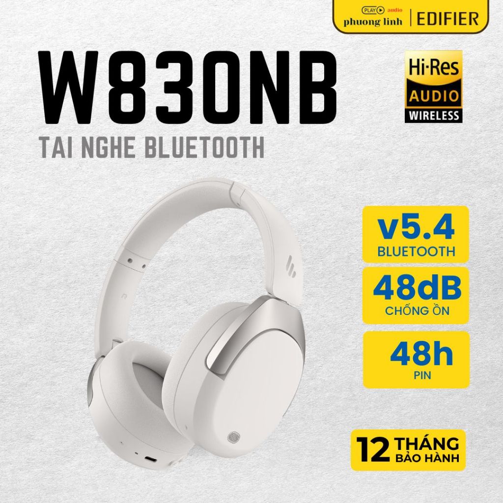Tai nghe bluetooth Edifier W830NB, Chống ồn chủ động - Hàng Chính Hãng