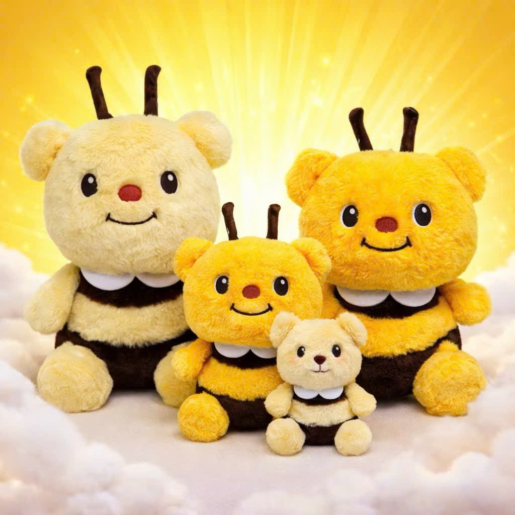 Gấu Bông Ong Vàng Mập Ú Siêu Cute, Thú Nhồi Bông Gối Ôm Mềm Mịn Cao Cấp ( 25cm ,35cm ) Làm Quà Tặng 