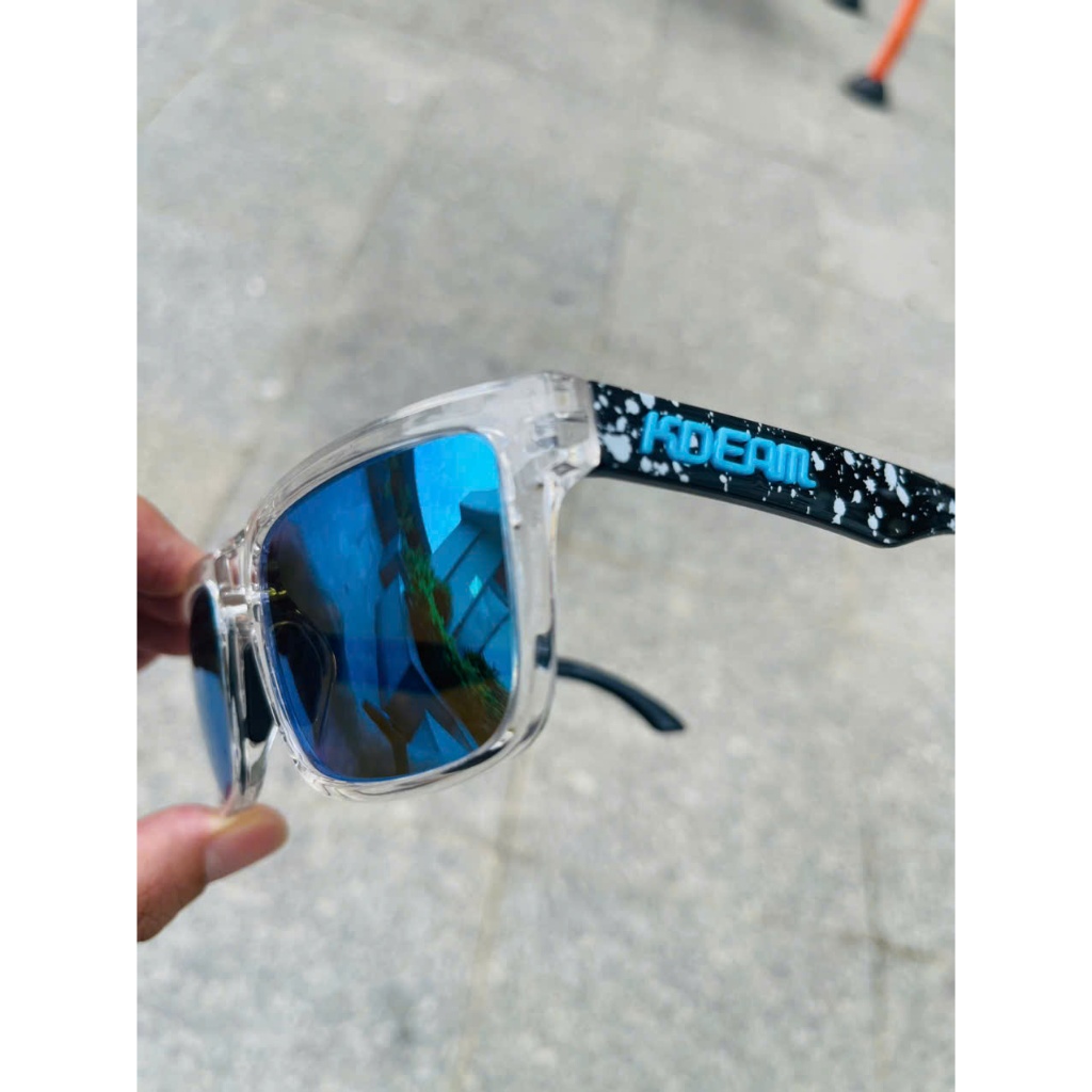KDEAM KD332 Kính Mát Polarized – Lái xe ngày nắng, Gọng ĐEN, Tròng Gương Xanh C12