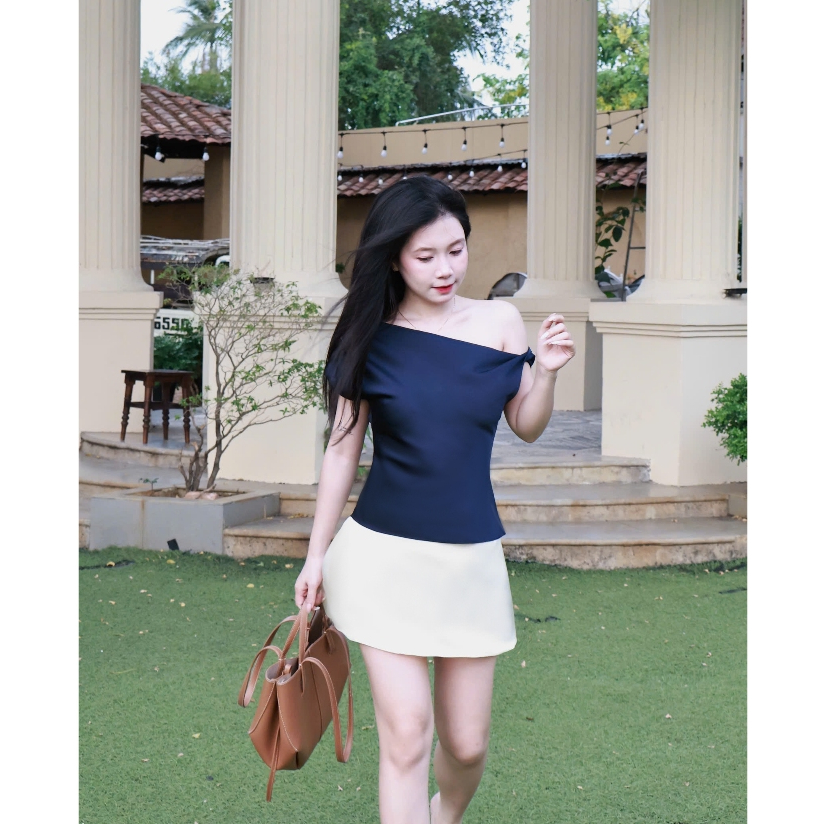 LYC FASHION - Áo Lụa Lệch Vai Hàn Châu | BigBuy360 - bigbuy360.vn