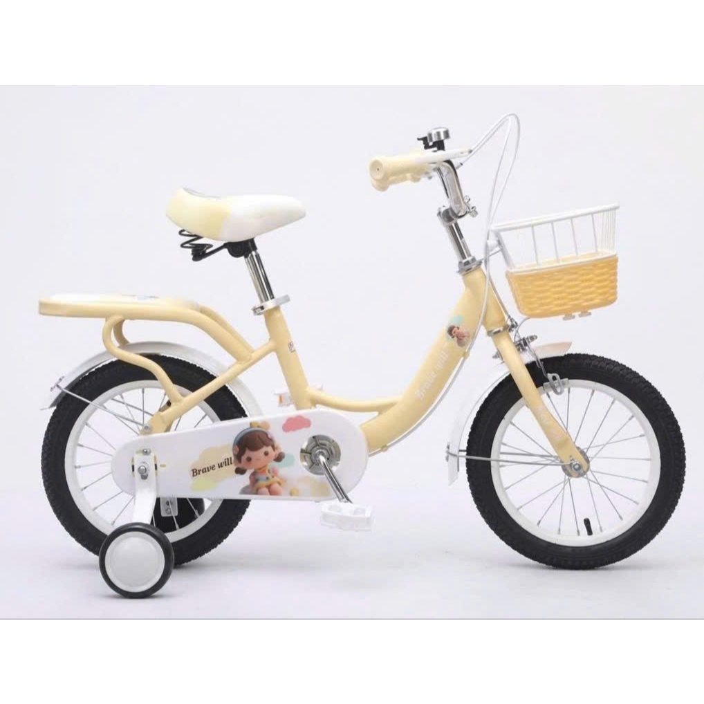 XE ĐẠP BÉ GÁI LIỀN KHUNG CHẤT ĐẸP BRAVE WILL SIZE 12-20- NHẬP KHẨU CHÍNH HÃNG