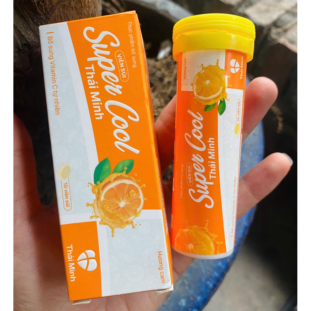 Viên C Sủi Super Cool Thái Minh - Giúp Bổ Sung Vitamin C và Vitamin nhóm B - Thanh Nhiệt - Tuýp 10 v