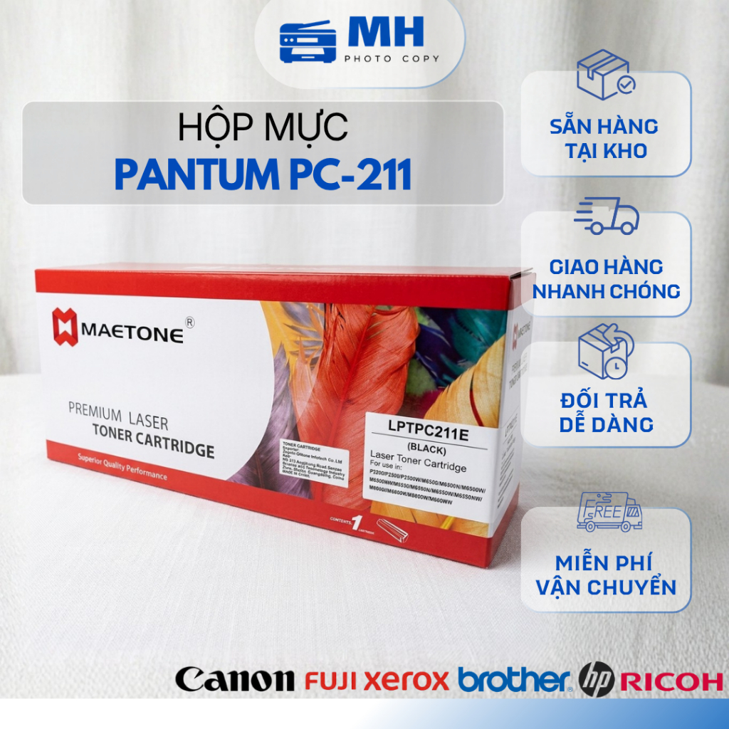 Hộp Mực Pantum PC-211 Cho P2200 P2200W M6508 M6508NW P2516 P2505W M6505