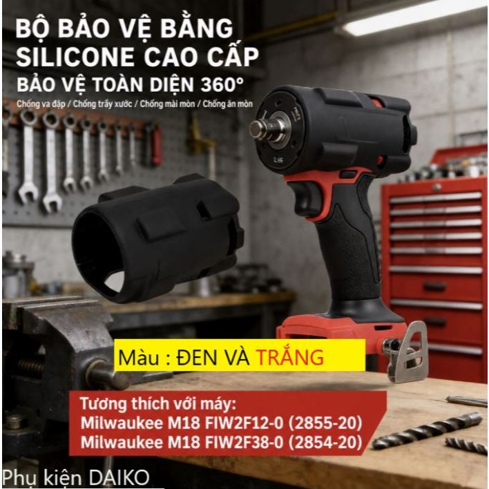 Ốp bảo vệ  Milwaukee  M18 2854-2855 ,Ốp silicon chống rơi và chống bụi.