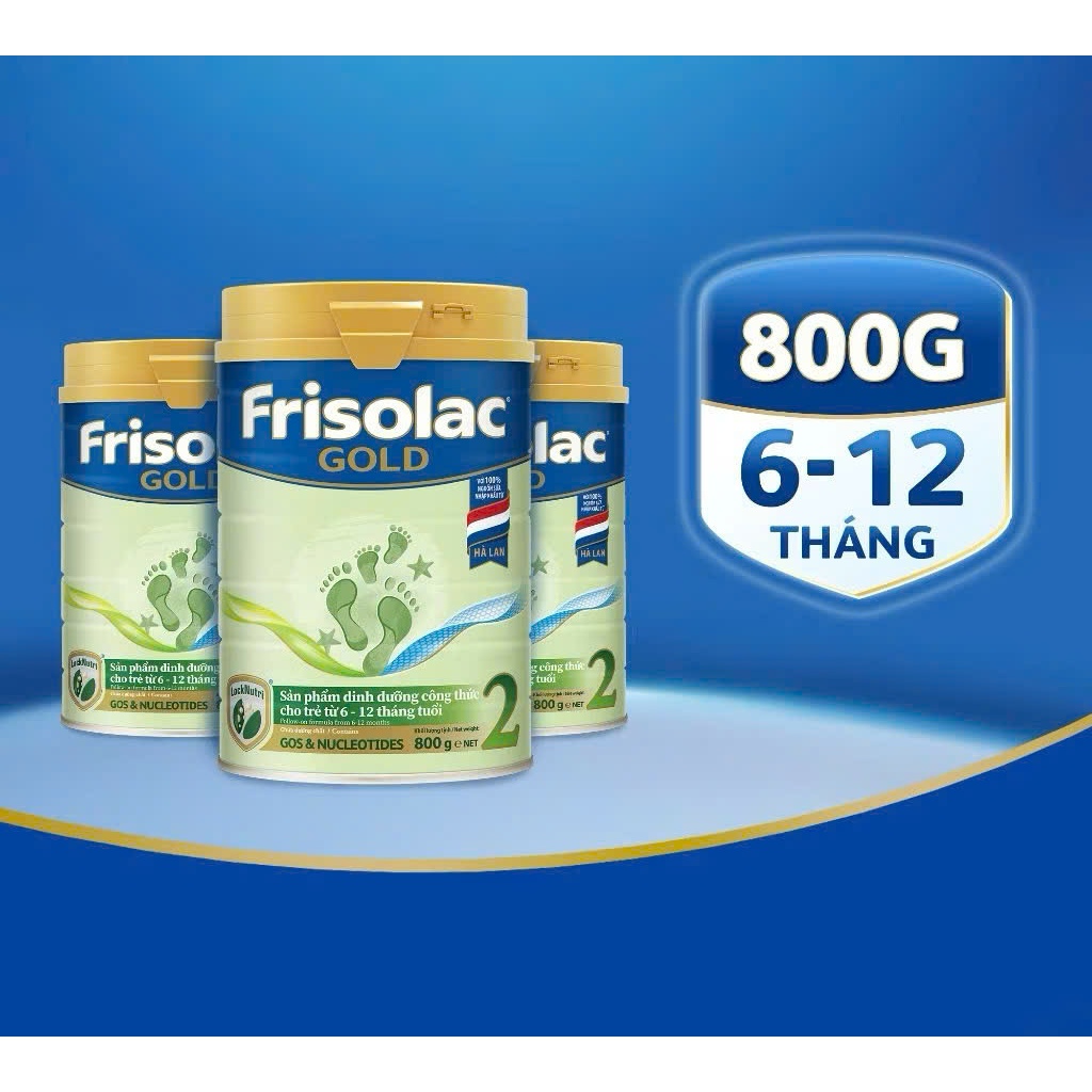 Sữa Frisolac Gold 2, 6 - 12 tháng tuổi (800gr)