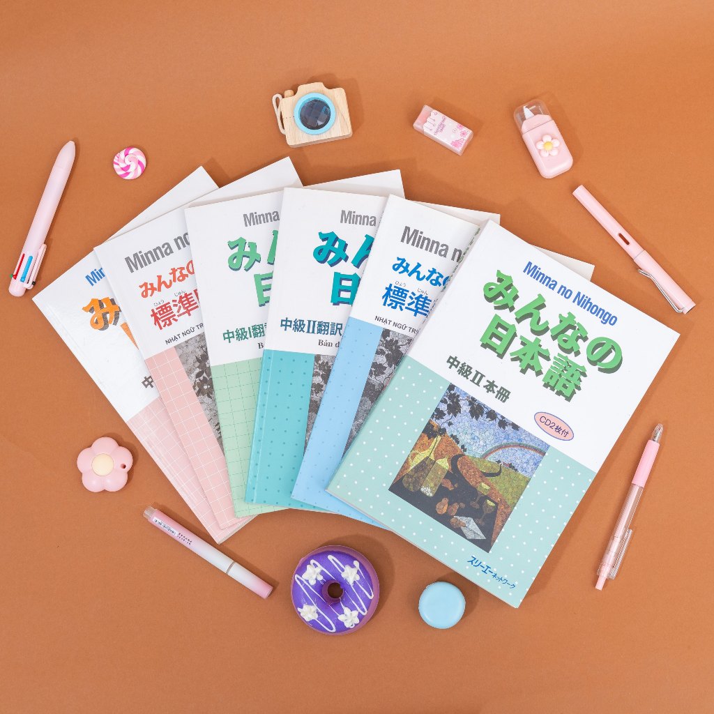 Sách - Combo 3 Cuốn Minna no Nihongo Trung Cấp Tập 2 - Giáo Trình Tiếng Nhật N3–N2 (Có Đáp Án + File