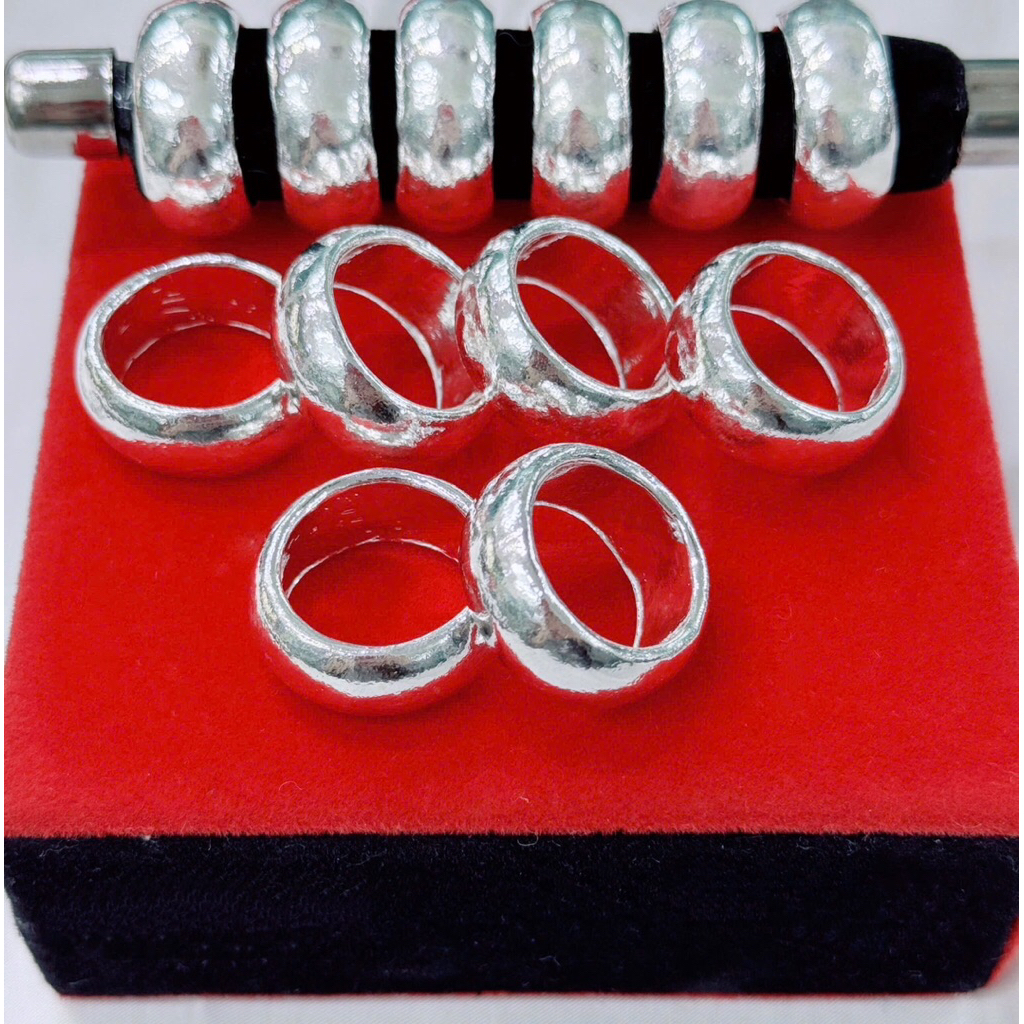 Nhẫn tròn trơn bạc S999 bản nhẫn to 5-7mm Minh Tâm Jewelry