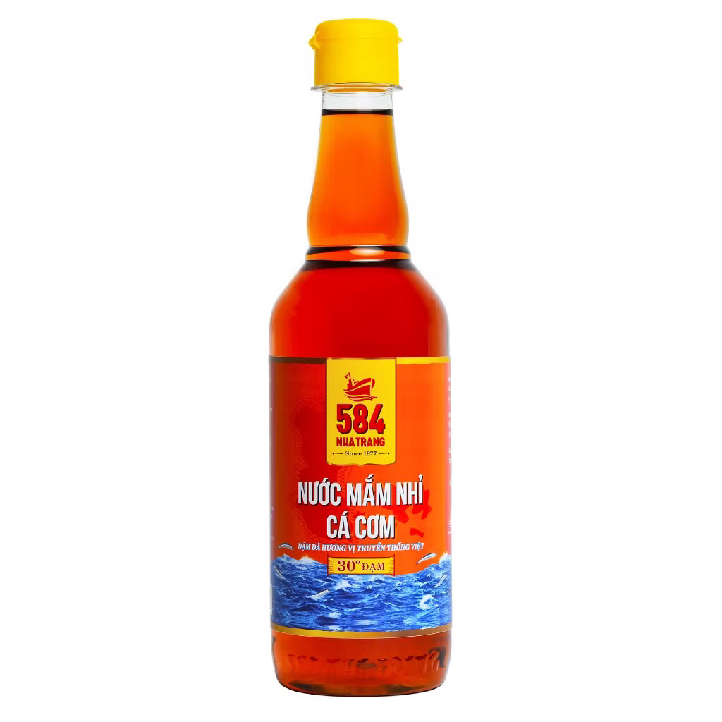 N0530-2 [1 CHAI NHỰA 500 ml] Nước Mắm 584 Nha Trang 30 Độ Đạm - Nước Mắm Truyền Thống Chai Nhựa 500m