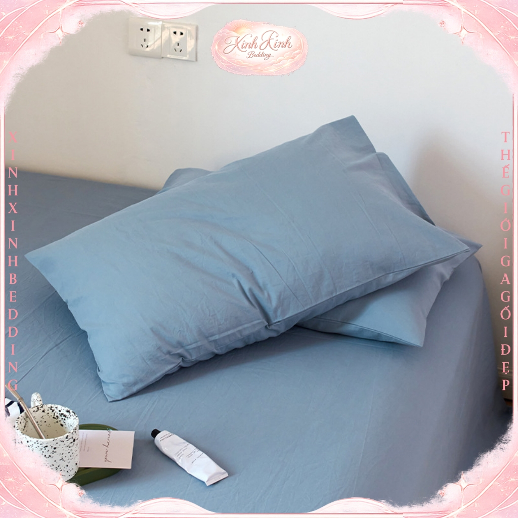 Vỏ Gối Cotton Tici Giá Tốt Mềm Mịn Bao Gối Bọc Kín Ruột Gối Đẹp Chuẩn Size 35x50 45x65 50x70