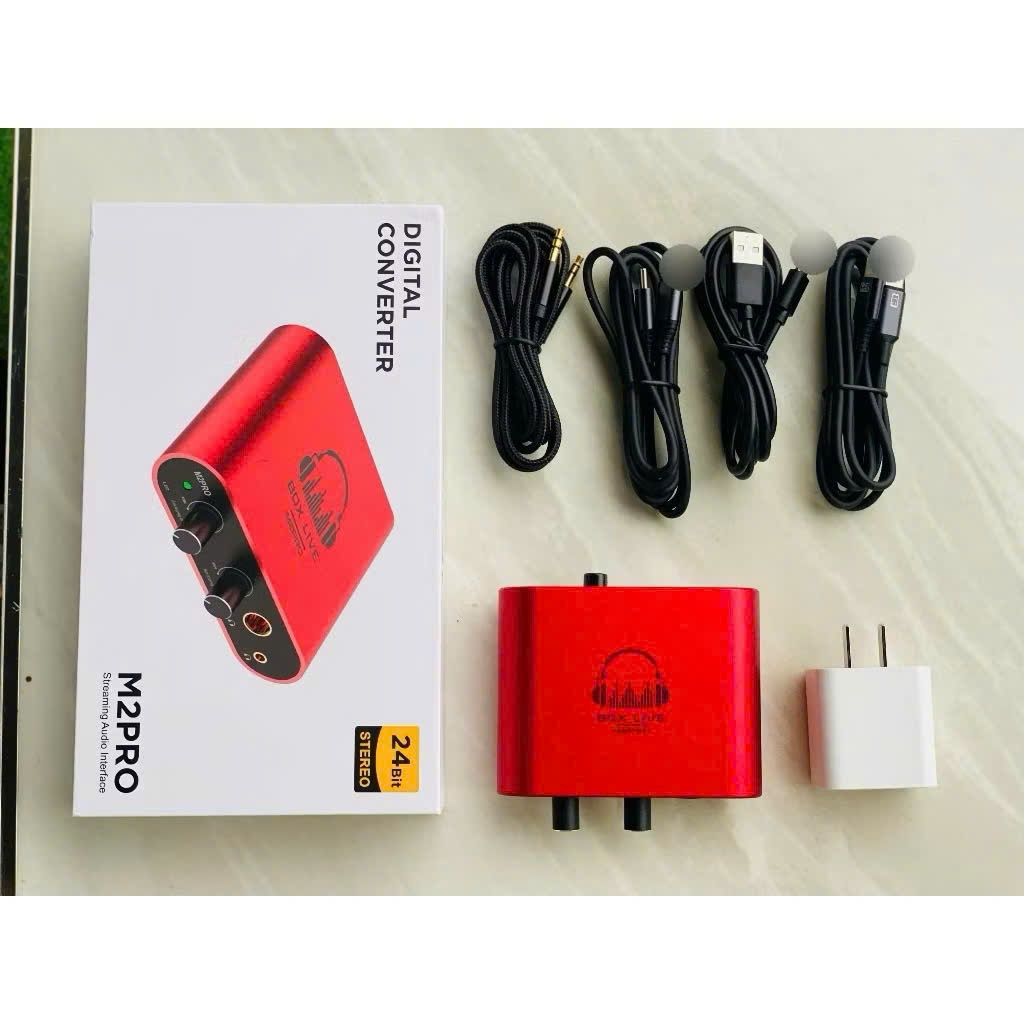 Box Sạc Live M2 Pro – Vừa Sạc Vừa Live, Kết Nối Micro. Box Livestream M2 Pro Âm Thanh Chuẩn 24Bit. B