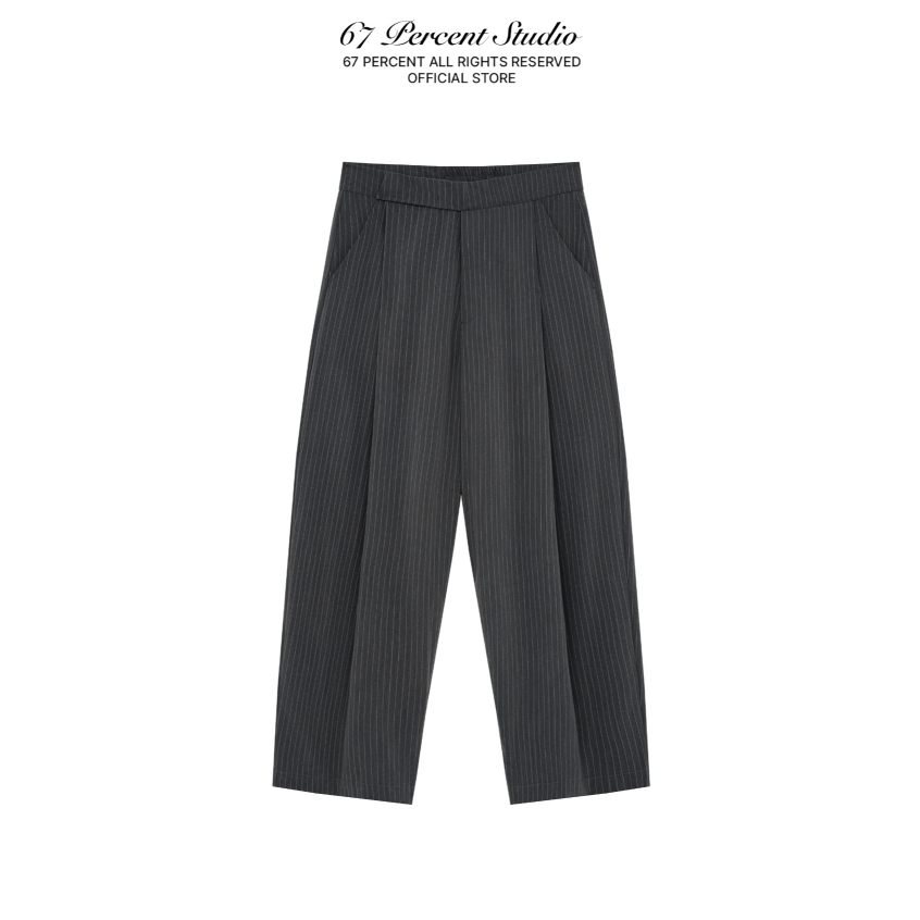 Quần Tây Ống Suông Hoạ Tiết Sọc 67PERCENT/67% - TAILORED SCULPT TROUSERS