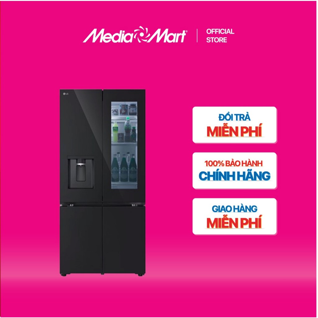 [SieuthiMediaMart] Tủ lạnh LG Inverter 612 Lít Multi Door InstaView LFD61BLGAI BH chính hãng-Ship0đ