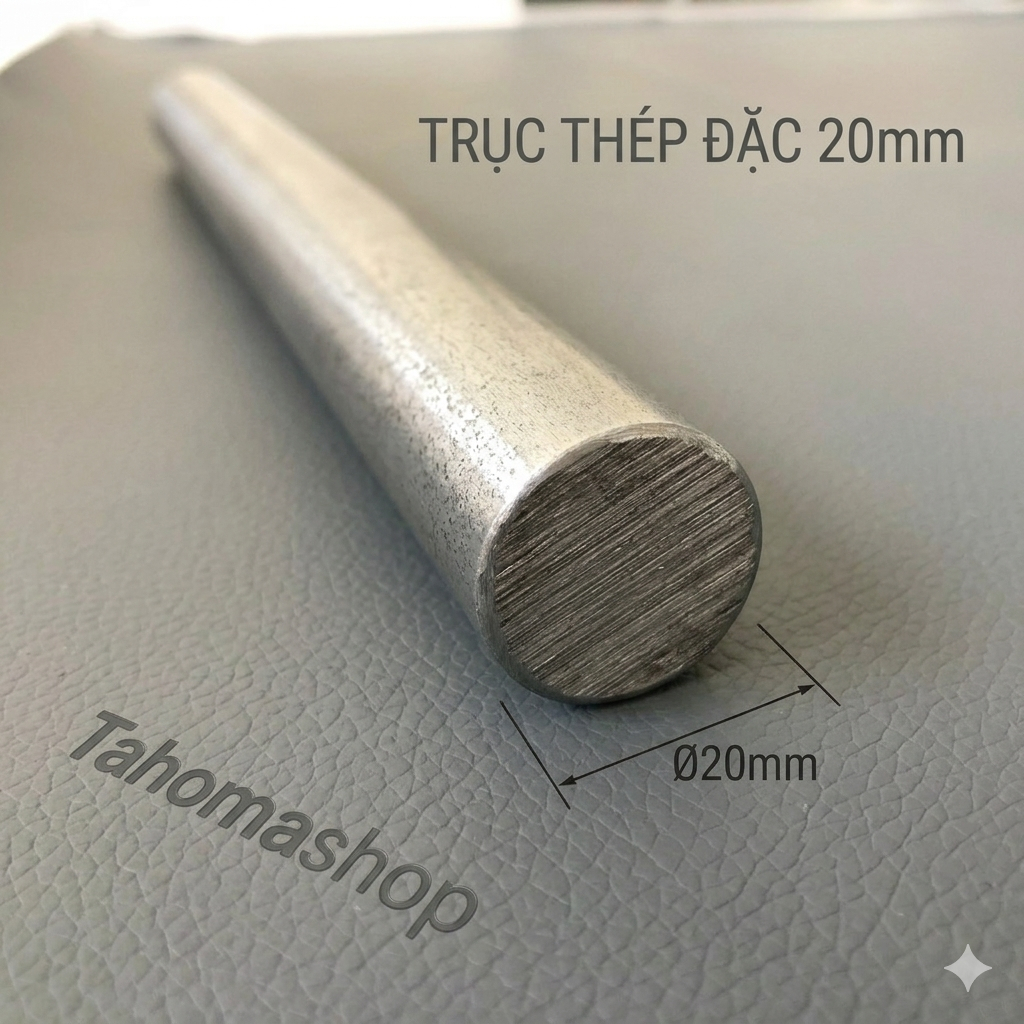 Trục Láp 20mm, Trục đặc 20mm, trục thép đặc 20mm làm trục quạt, trục gối đỡ vòng bi, thanh trượt