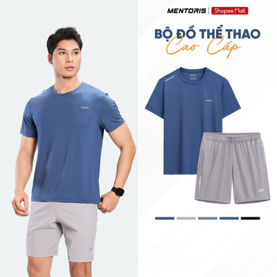Bộ Quần Áo Nam MENTORIS, Bộ Đồ Nam Áo Vải Thun Lạnh,Quần Short Gió,Form Vừa Vặn,Mặc Hằng Ngày MBT02