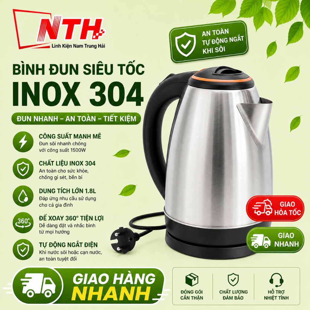 BÌNH ĐUN SIÊU TỐC INOX