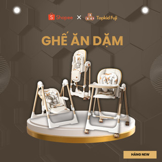 Ghế Ăn Dặm Cho Bé TOPKIDS FUJI, Tích Hợp Nôi Lắc Xích Đu Gấp Gọn Có Bánh Xe Điều Chỉnh Chiều Cao An Toàn.