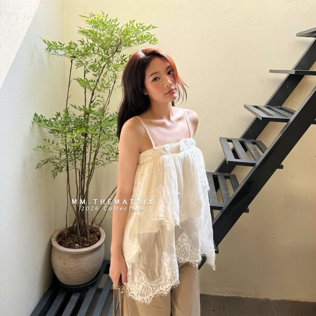 /Thematrix/ - (SẴN) Áo hai dây đi biển vải ren tơ/ Áo hai dây mùa hè (ảnh thật tự chụp) | BigBuy360 - bigbuy360.vn