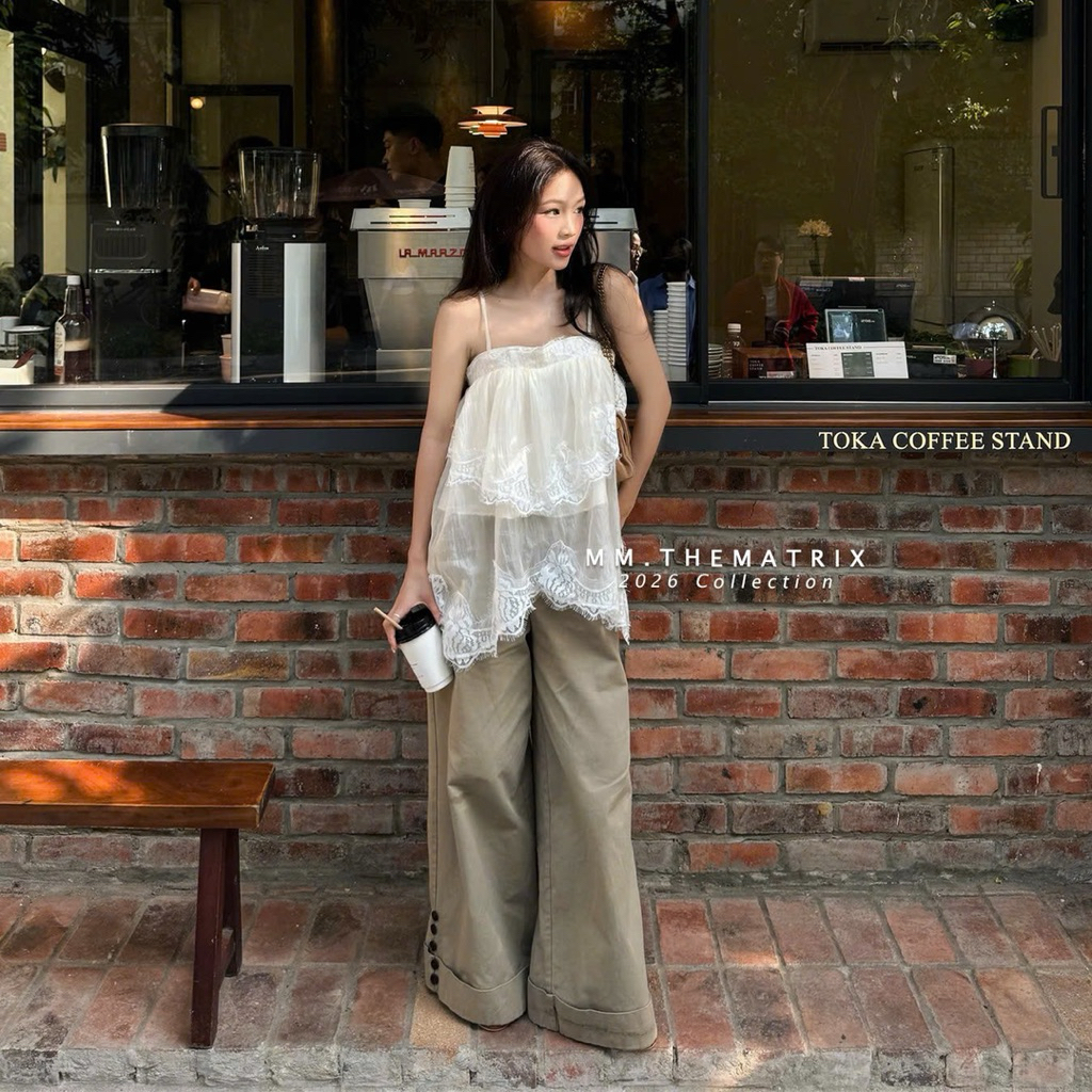 /Thematrix/ - (SẴN) Áo hai dây đi biển vải ren tơ/ Áo hai dây mùa hè (ảnh thật tự chụp) | BigBuy360 - bigbuy360.vn