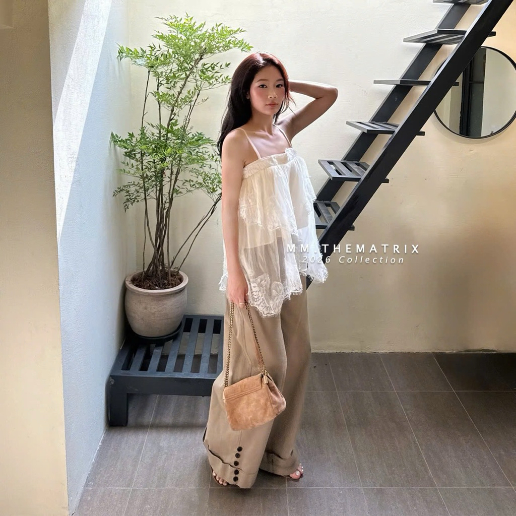 /Thematrix/ - (SẴN) Áo hai dây đi biển vải ren tơ/ Áo hai dây mùa hè (ảnh thật tự chụp) | BigBuy360 - bigbuy360.vn