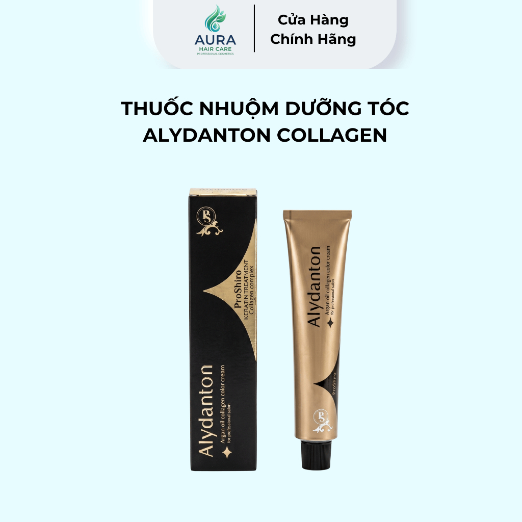 Nhuộm Tóc Alydanton Collagen 100ml (Kèm Trợ) - Màu Lên Chuẩn, Tóc Bóng Mượt, Không Khô Xơ