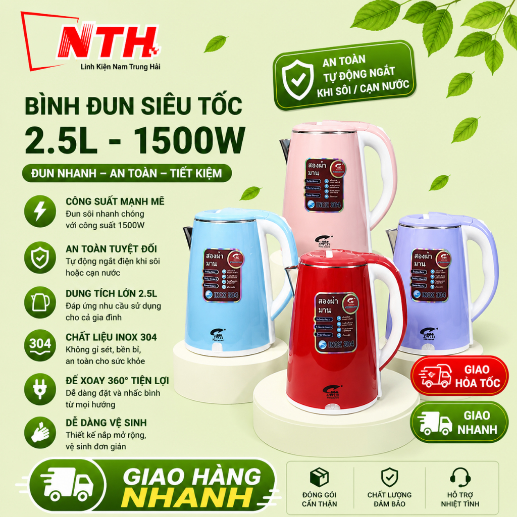 [KL] ẤM ĐUN SIÊU TỐC MISU MS-1020 ( 2,2L )