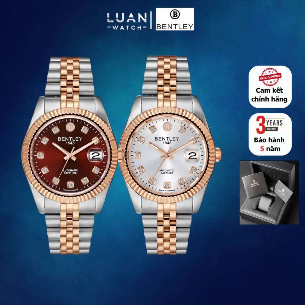 Đồng hồ Bentley BL2333 Cơ Automatic Size 40mm, Kính sapphire | Hàng Chính Hãng