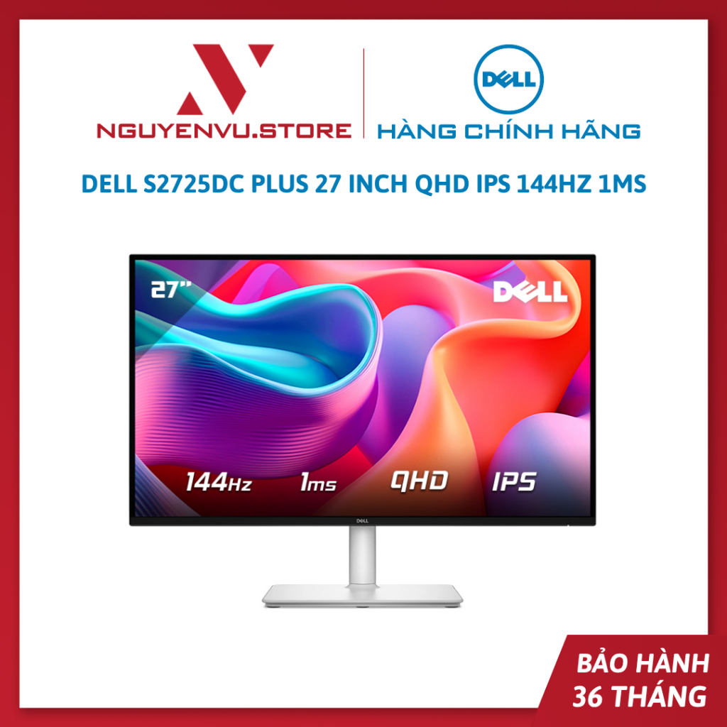 Màn hình DELL S2725DC Plus 27 inch (2K QHD/IPS/144Hz/1ms) - Hàng chính hãng