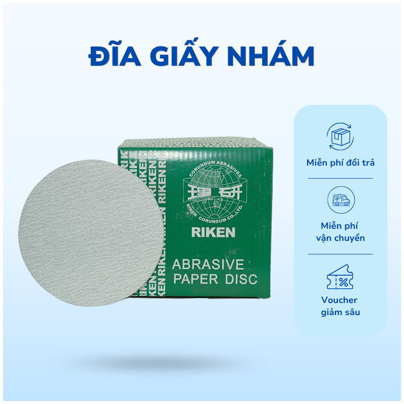 Giấy nhám tròn (Abrasive Paper Disc) của thương hiệu Riken Corundum