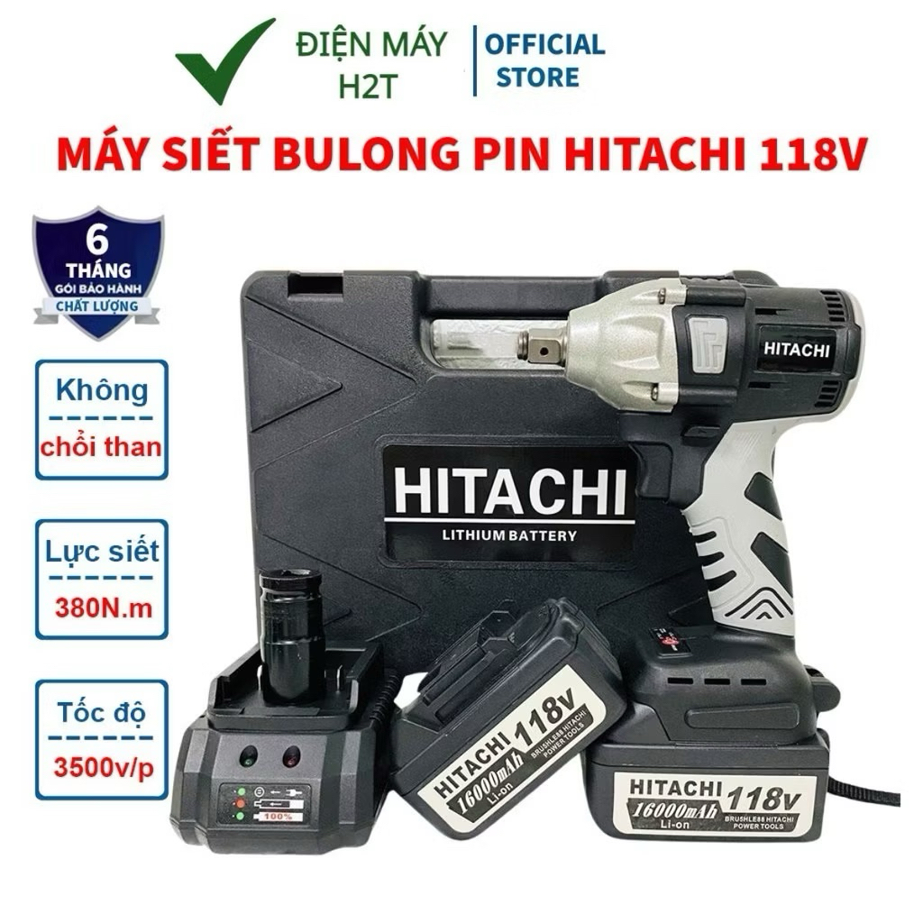 máy siết bulong hitachi 199v bộ 2 pin