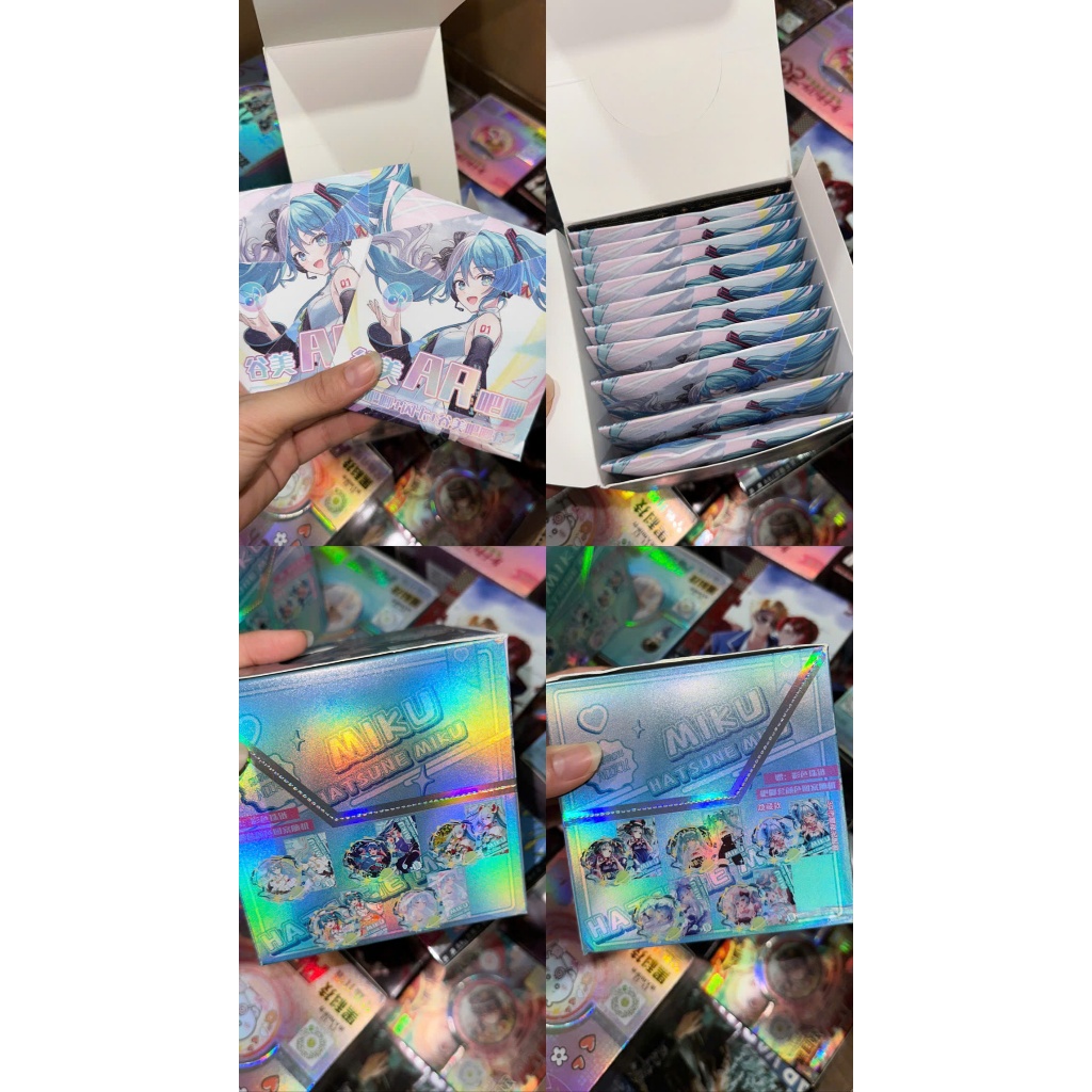 [SẴN-AR/75MM] Pack nhân phẩm Hatsune Miku | Combo huy hiệu 75mm và thẻ card fullbox Blindbox BL anim